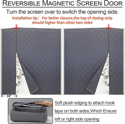 Reversible Wide Magnetic Thermal Insulated Door Curtain - Image 6