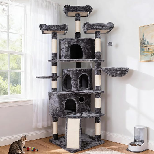 Hey-brother XL Cat Tree, 73.4 inch Cat Tower by Hey-brother