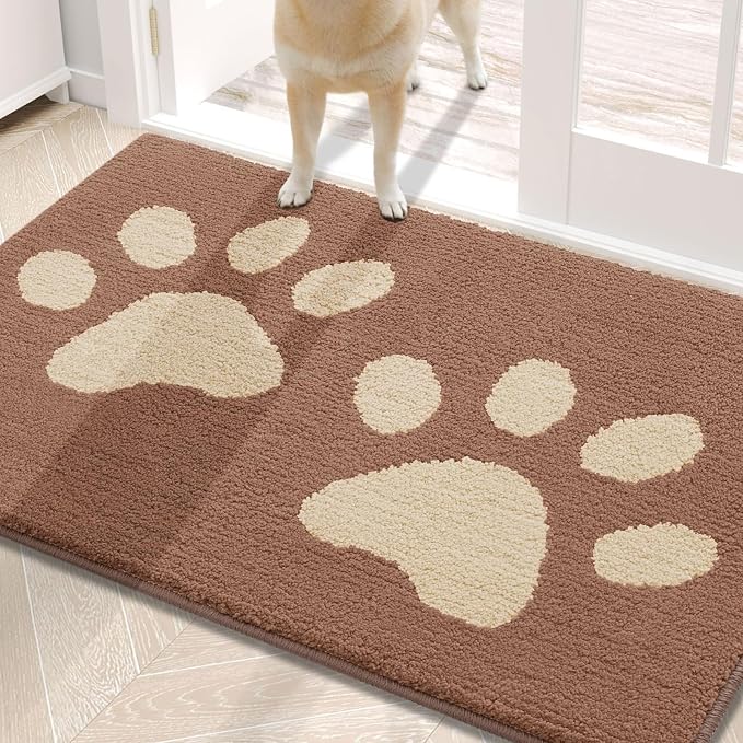 Buganda Dog Door Mat for Muddy Paws, Absorbent Dirt Trapper Washable Indoor by Buganda