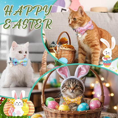 Hsei 6 Pcs Easter Cat Collar Bulk - Image 2