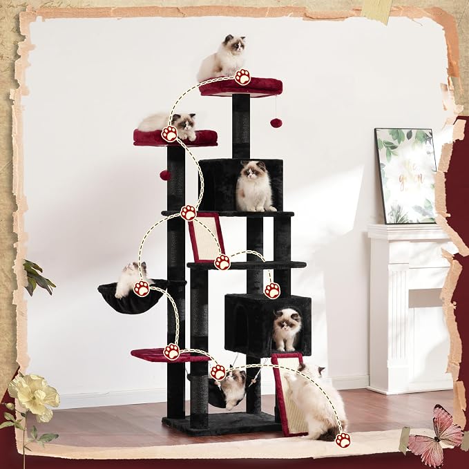 Cat Tree for Indoor Cats, Gothic Sturdy Cat Tree House - Image 6