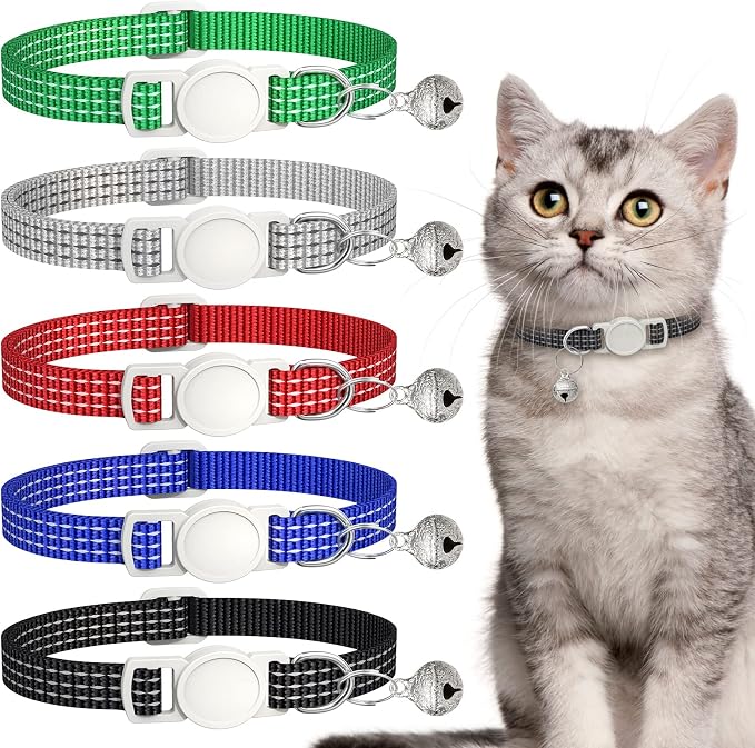 5 Pack Reflective-Breakaway Cat Collars by Hoeraonr