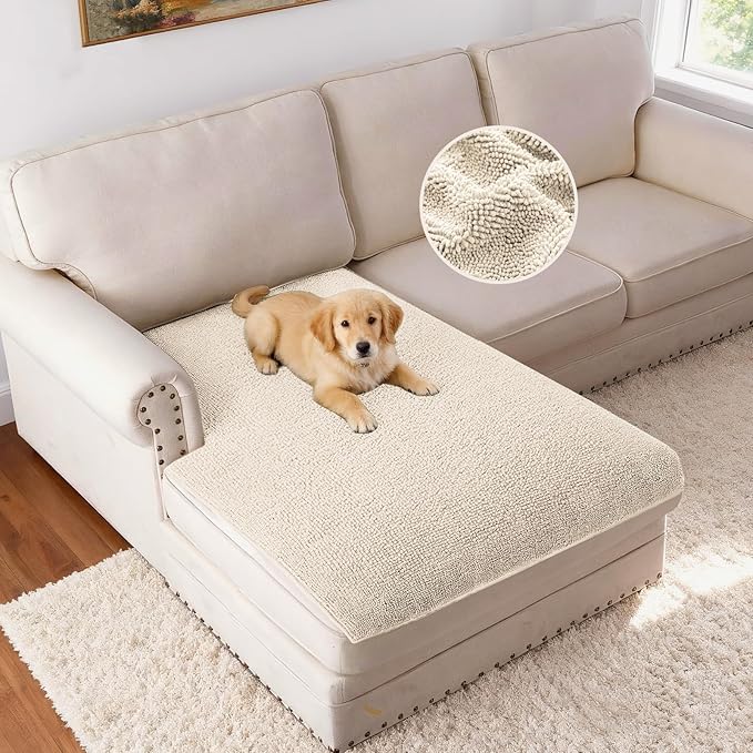H.VERSAILTEX Non Slip Pet Couch Cover Chenille Dog Bed Protector Thick Soft by HVERSAILTEX