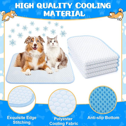 Chunful 4 Pack Pet Cooling Mat 26 x 20 Inches Cooling Pads - Image 3