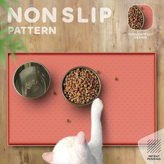 Dog Food Mat - 28x18 Raised Edges Dogs Mat - Image 4