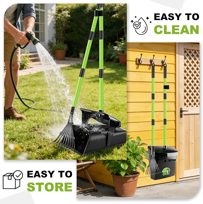 Pooper Scooper Swivel Bin & Rake - Image 6