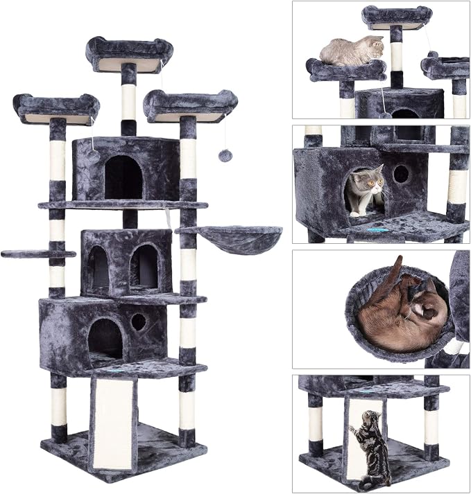 Hey-brother XL Cat Tree, 73.4 inch Cat Tower - Image 5
