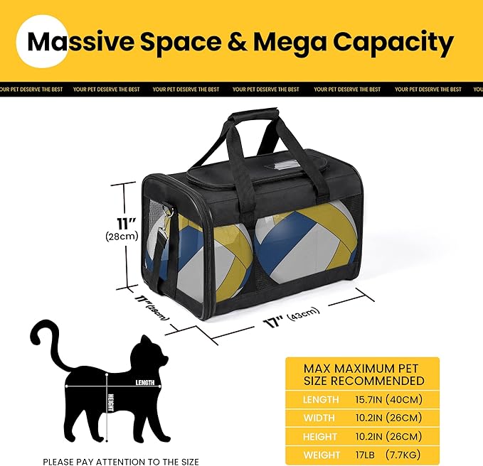 Cat Carrier Airline Approved, Soft-Sided Dog Carrier - Image 2