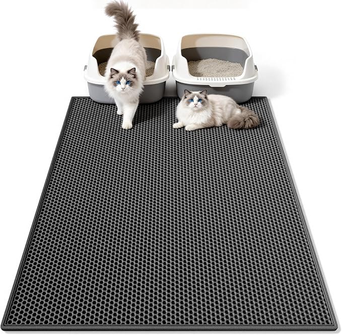 Pieviev Cat Litter Mat Double Layer Waterproof Urine Proof Trapping Mat 1 Pack) by Pieviev