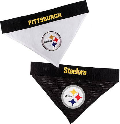 Pets First NFL Pittsburgh Steelers Reversible Bandana Size XX-Large by PETSFIRST