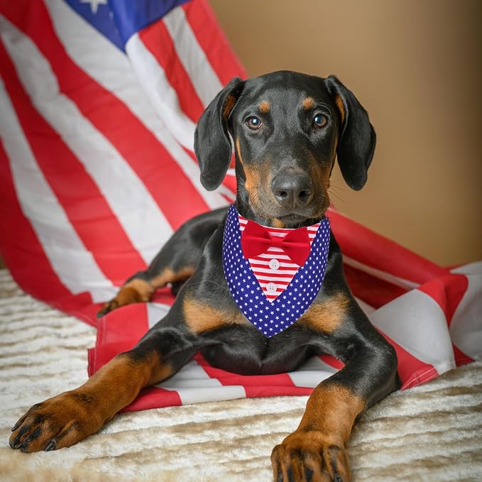 ADOGGYGO American Flag Dog Tuxedo Bandana - Image 3