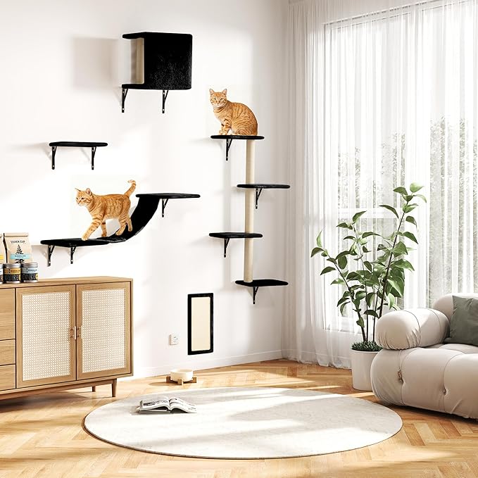 COZIWOW Wall Mounted Cat Furniture, Cat Wall Shelves and Perches, Floating Cat by COZIWOW