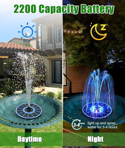 SZMP Solar Fountain Pump Upgraded 100% Glass Panel, 3.5W Solar Powered Fountain - Image 5