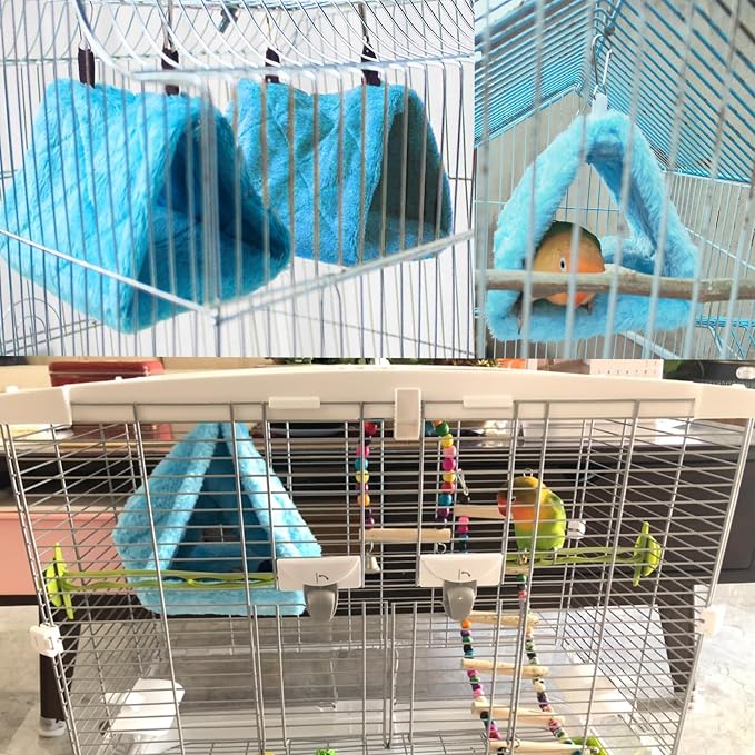 4Pcs Bird Tent Plush Hammock Warm Hut Hanging Parrot Nest - Image 6
