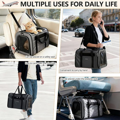 Cat Travel Carrier .Foldable Dog Carrier Bag, Soft Sided cat Carrier up to 20 - Image 8