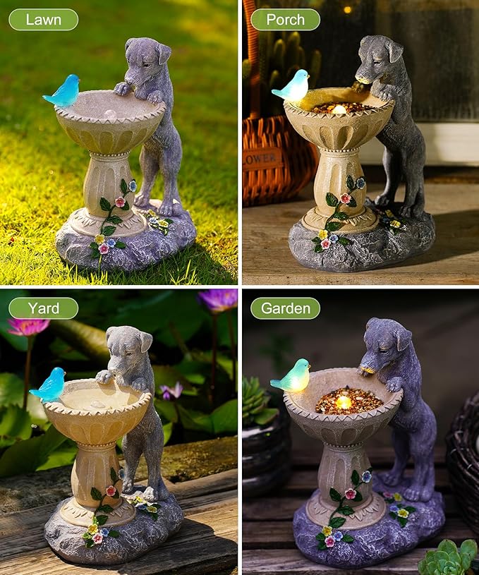 Nacome Solar Dog Garden Statues: Outdoor Decor Ornaments - Image 7