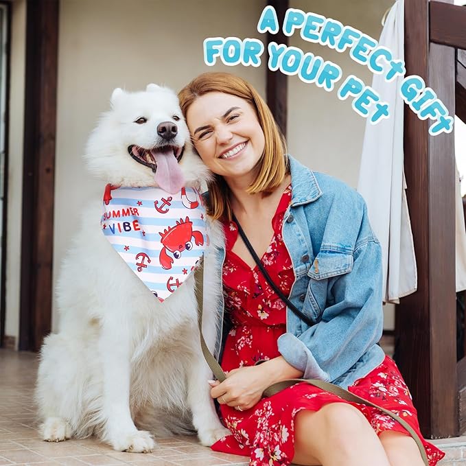 100 Pcs Dog Bandanas Bulk Hawaiian Dog Bandanas Summer 3 Sizes Washable - Image 6