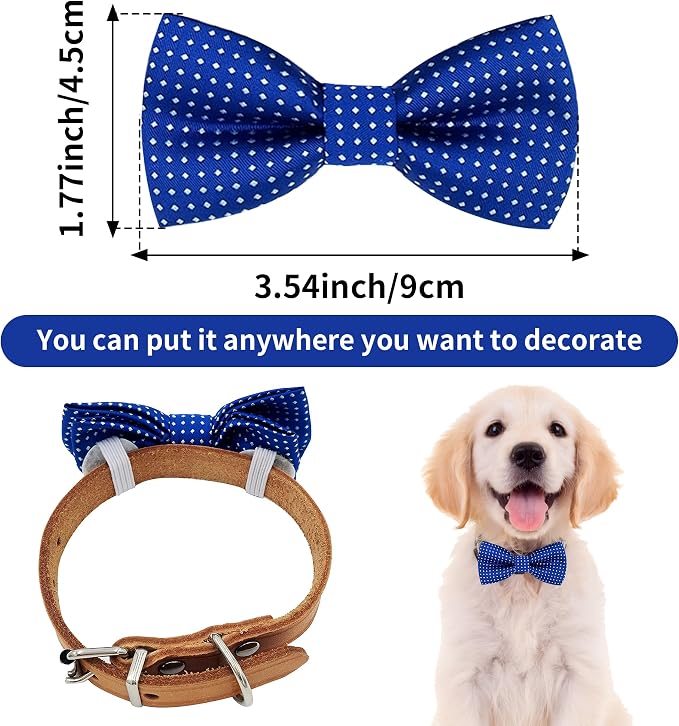 PET SHOW 8 Colors Dot Small Dogs Collar Embellishment Attachment Bow Ties - Image 2