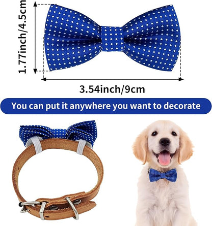 PET SHOW 8 Colors Dot Small Dogs Collar Embellishment Attachment Bow Ties - Image 2