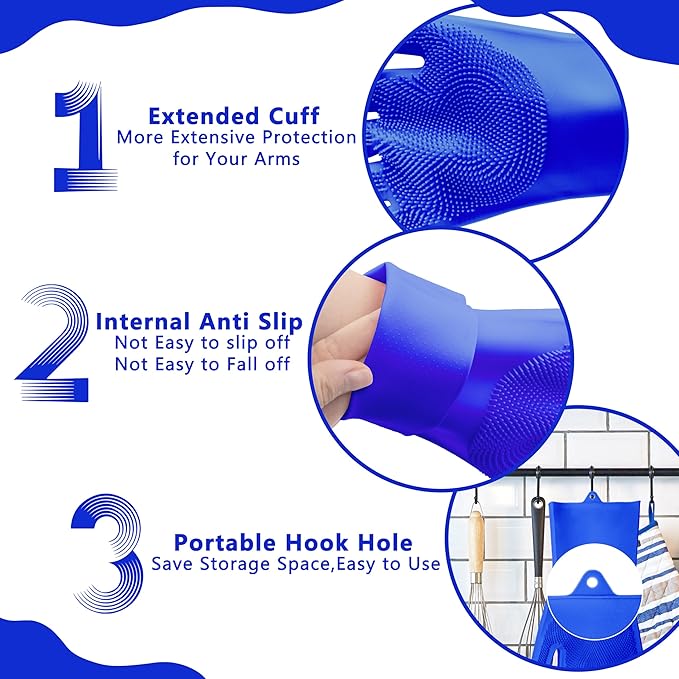 Pet Grooming Gloves—Heat Resistant Dog Washing Gloves - Image 6
