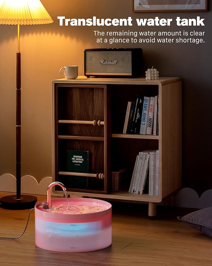Pink Cat Water Fountain:with 6 Carbon Filters + 3 Sponge Filters - Image 3