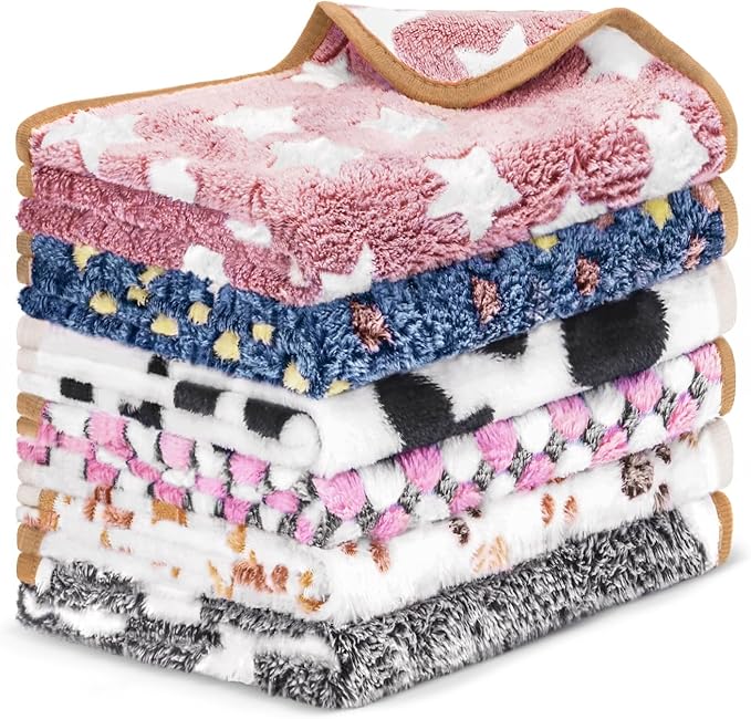 6 Pcs Dog Blanket Super Soft Pet Puppy Blankets Calming Dog Blankets by YedsIntu