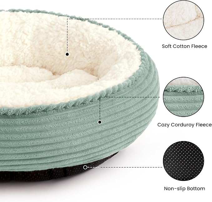Love's cabin Round Donut Cat and Dog Cushion Bed, 25in Pet Bed - Image 2