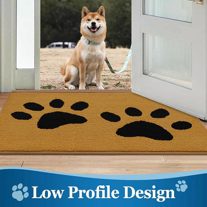 Buganda Dog Door Mat for Muddy Paws, Absorbent Dirt Trapper Washable Indoor - Image 6