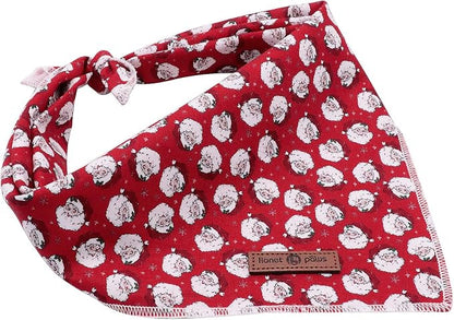 Lionet Paws Christmas Dog Bandana Washable Cotton Handkerchief Scarf Triangle - Image 5