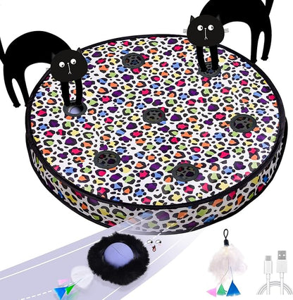 ORSDA Cat Toys, Interactive Activated Moving Ball in 7 Holes Mat, Automatic by ORSDA