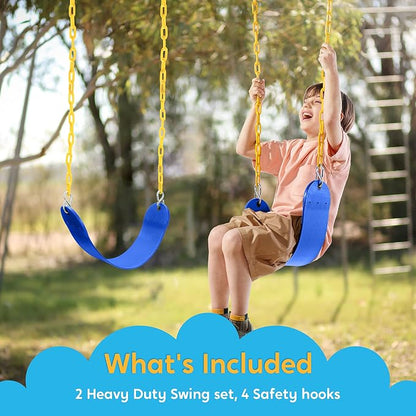 TURFEE 2 Pack Swing for Outdoor Swing Set, Swing Seat Replacement Kit - Image 5