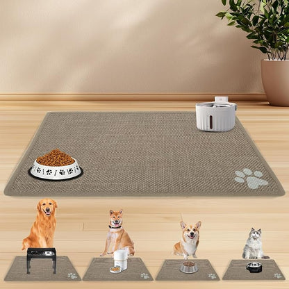 PUPTECK Dog Food Mat, Absorbent Pet Cat Feeding Mat by PUPTECK