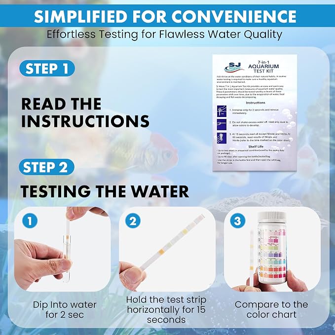 7 in 1 - Aquarium Test Strips | 100 Fast & Accurate Strips | Fish Tank - Image 4