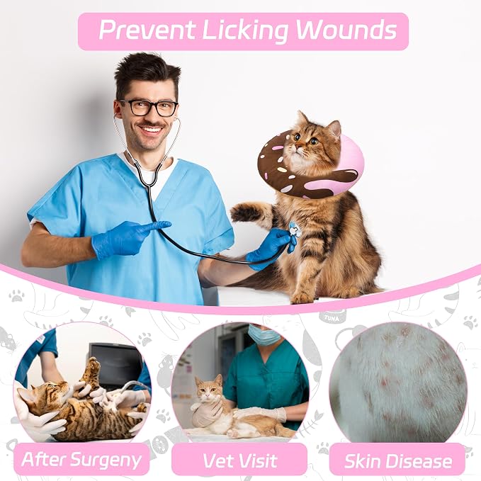 Cat Cone Collar Soft, Adjustable Cat Recovery Collar Kitten Cones to Stop - Image 6