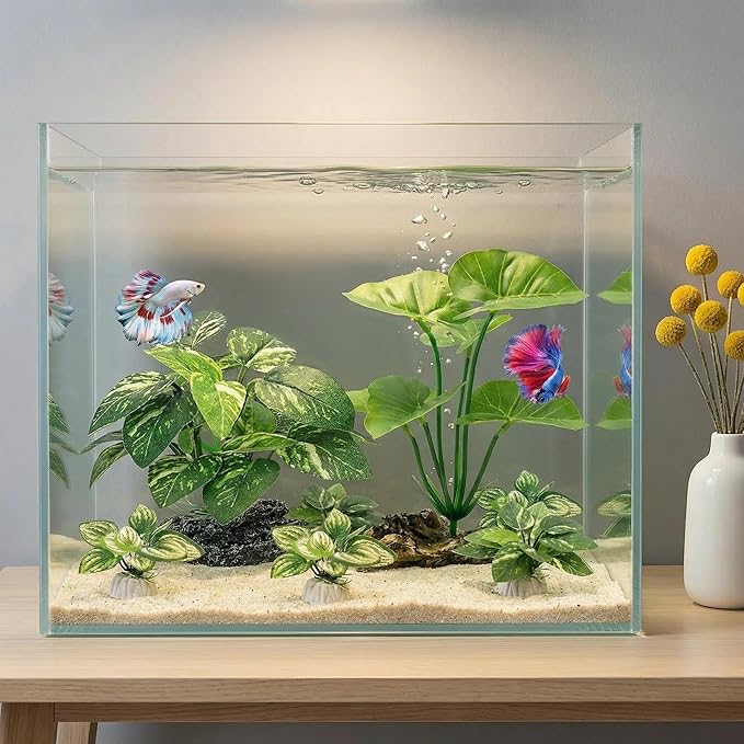 10 PCS Aquarium Decorations Silk Aquarium Plants Betta Fish Tank Decor - Image 4