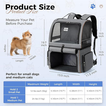 Lekebobor Double Cat Backpack Carrier - Image 5