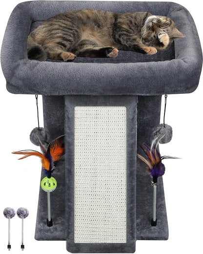 TWDEPART Cat Tree Tower with Cat Scratching Post by TINWEI