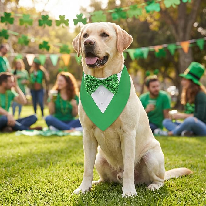 ADOGGYGO St.Patrick's Day Dog Tuxedo Bandana - Image 3