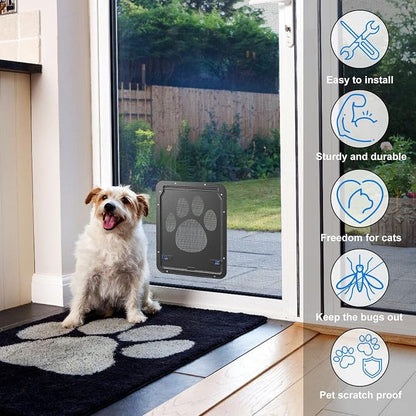 Ownpets Pet Screen Door, Inside Door 8x10x0.4 inch, Lockable Magnetic Flap - Image 4