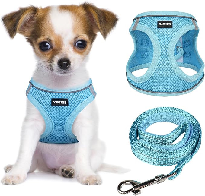 YIMEIS Dog Harness and Leash Set, No Pull Soft Mesh Pet Harness, Reflective by YIMEIS