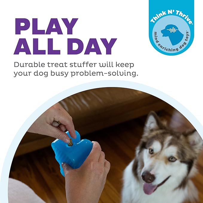 Outward Hound Gummiez Bear Dog Toy & Treat Stuffer, 4.7″ x 3″ Blue - Image 2