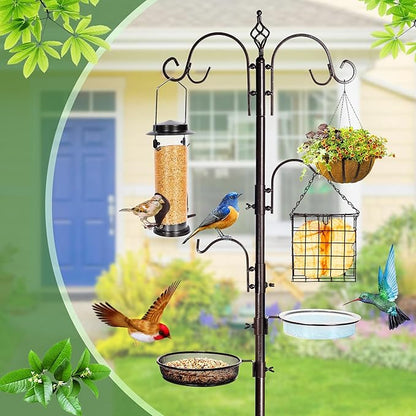 Bird Feeding Station Kit, 87 Inches Bird Feeder Pole - Image 4