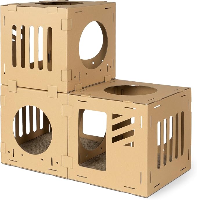 Navaris Modular Cardboard Cat House by Navaris