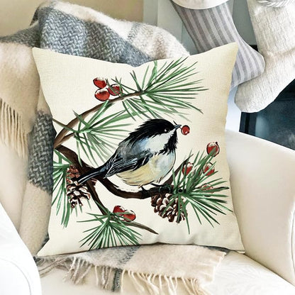 Fahrendom Hello Winter Green Decorative Throw Pillow Covers 18 x 18 Set of 4 - Image 5