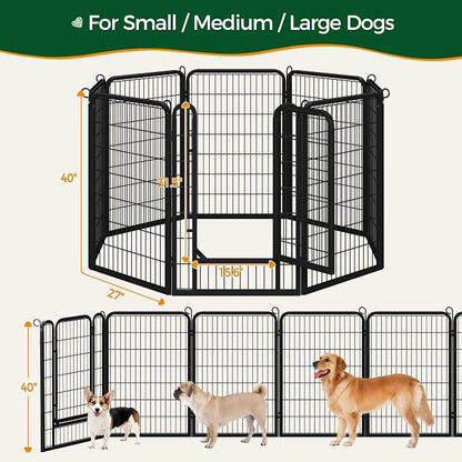 Yaheetech Dog Playpen, 40 inch 8 Panels Dog Pen - Image 9