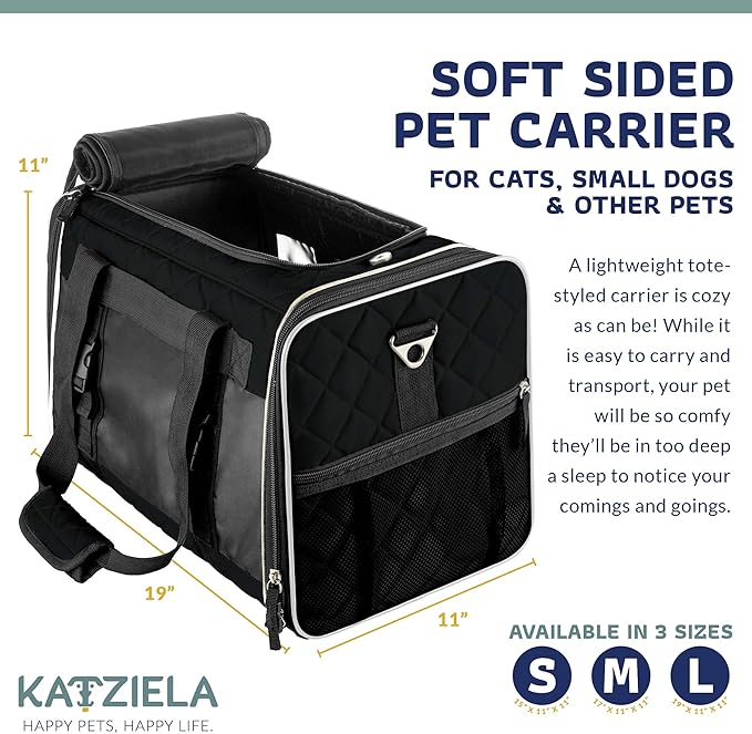 Katziela Deluxe Quilted Airline Approved Pet Dog & Cat Carrier - Image 2
