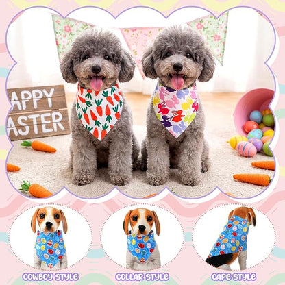Aliceset 180 Pack Easter Dog Bandana Bulk, Easter Bandanas - Image 4