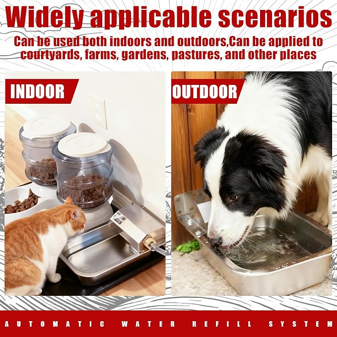 Automatic Dog Water Dispenser 1 Gal/3.8L Outdoor Dog Water Bowl Auto-Fill Water - Image 7