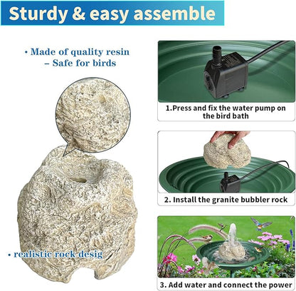 SAC SMARTEN ARTS Fountain for Bird Baths for Bird Bath Fountain - Image 5