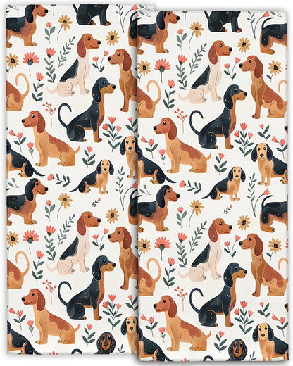 Cute Dachshund Hand Towels by amepay